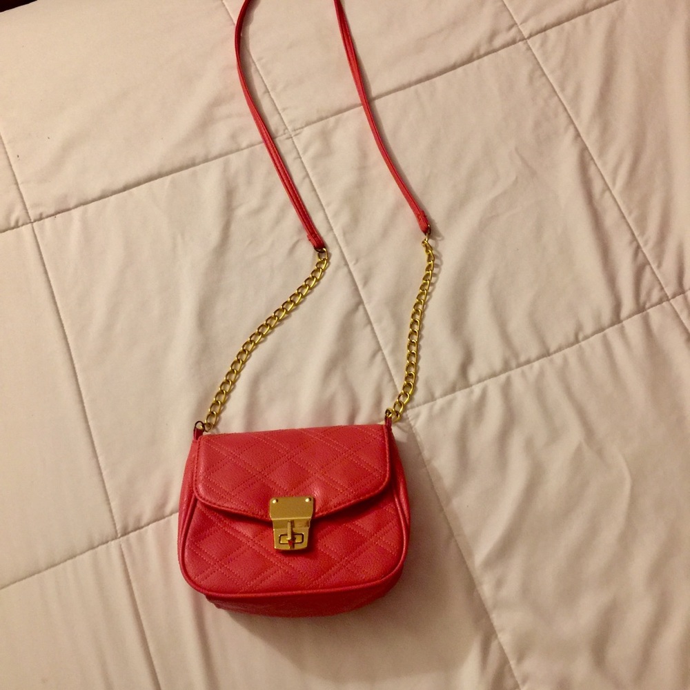 Charlotte Russe coral cross body bag